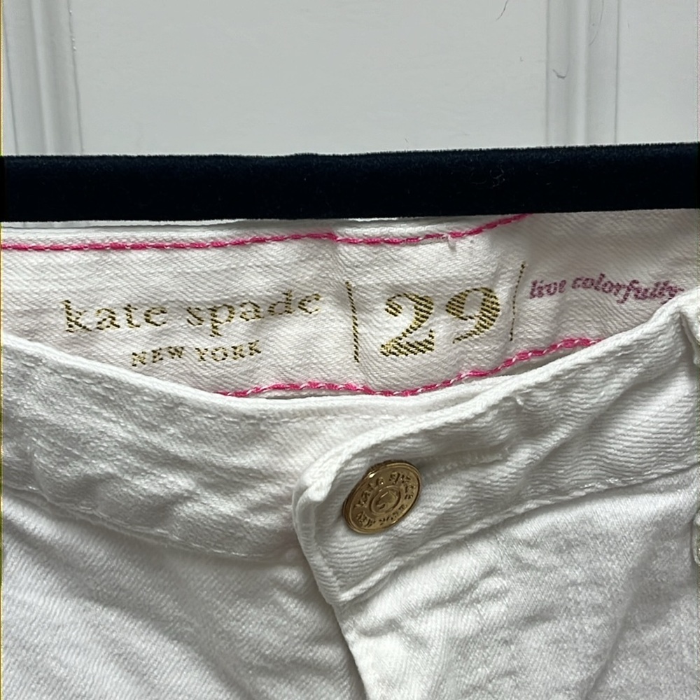 KATE SPADE WHITE SLIM JEANS BROOME STREET SIZE 29 - Picture 4 of 8